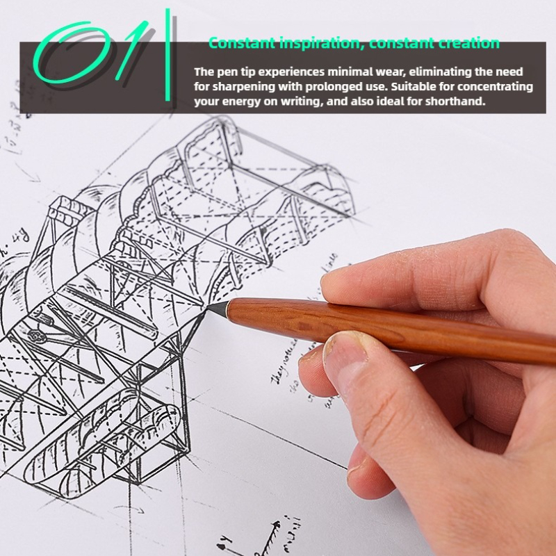 Wooden Eternal Pencil No Sharp - Writing Tools recension och pris