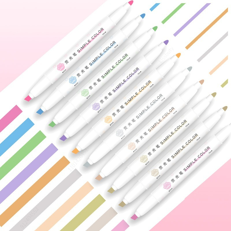 5pcs Pastel Highlighters Color - Pastel Highlighter Set Double Ended recension och pris