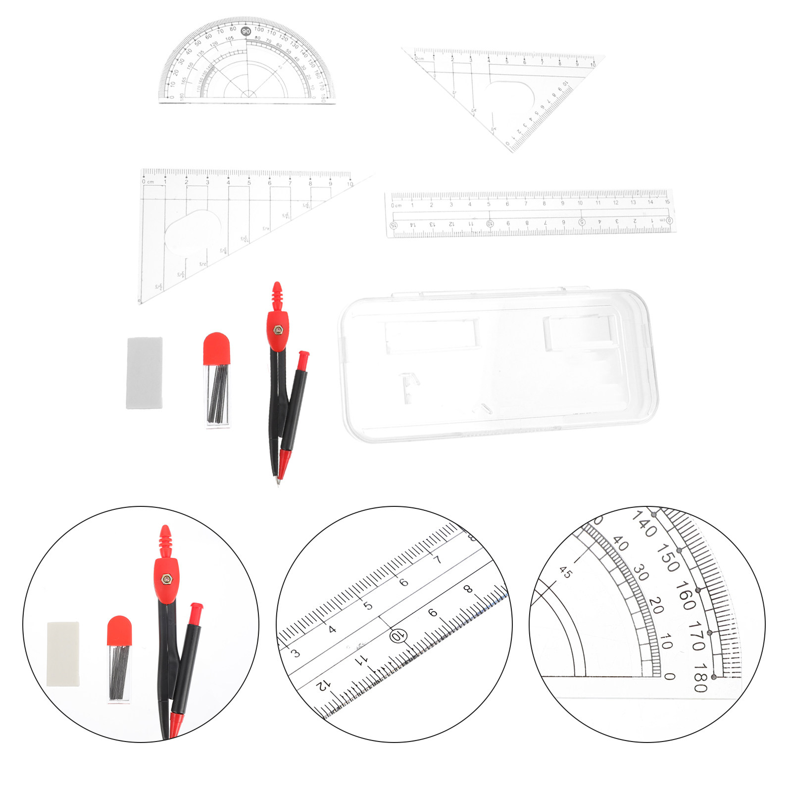 1Set Professional Metal Compas - Math Geometry Set With Compass recension och pris