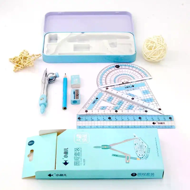 8Pcs/Set Geometry Math Drawing - Math Geometry Set With Compass recension och pris